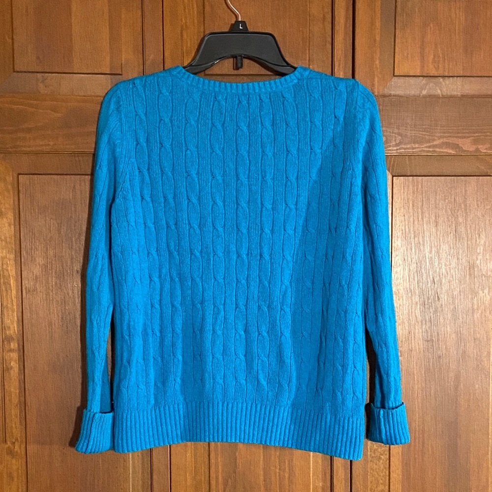 Old Navy Turquoise Blue Women's Cable Knit Cardigan - Picture 3 of 6
